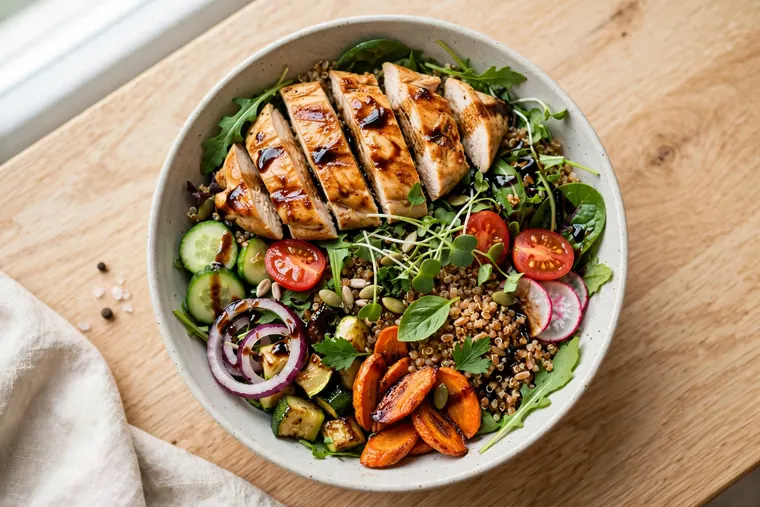 Balsamic Chicken Greens with Grains Boxed Lunch