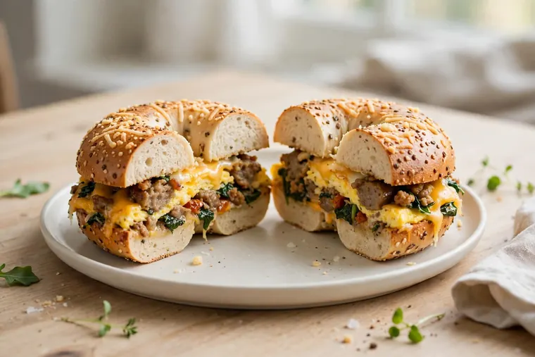 Farmhouse Duo Asiago Bagel Stack
