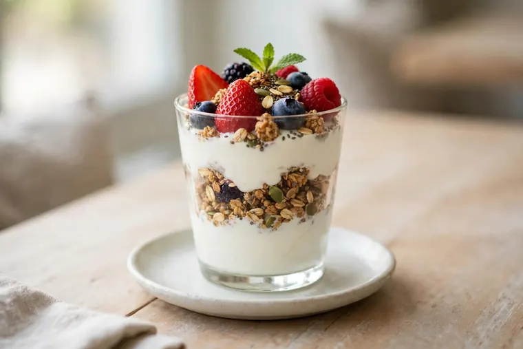 Greek Yogurt with Berries Parfait