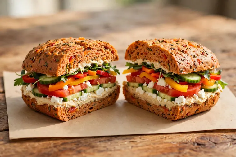 Mediterranean Veggie Sandwich